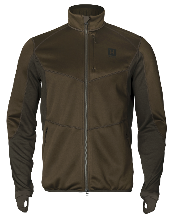 Skandinavische Fleecejacke - Willow green/Deep brown - Härkila