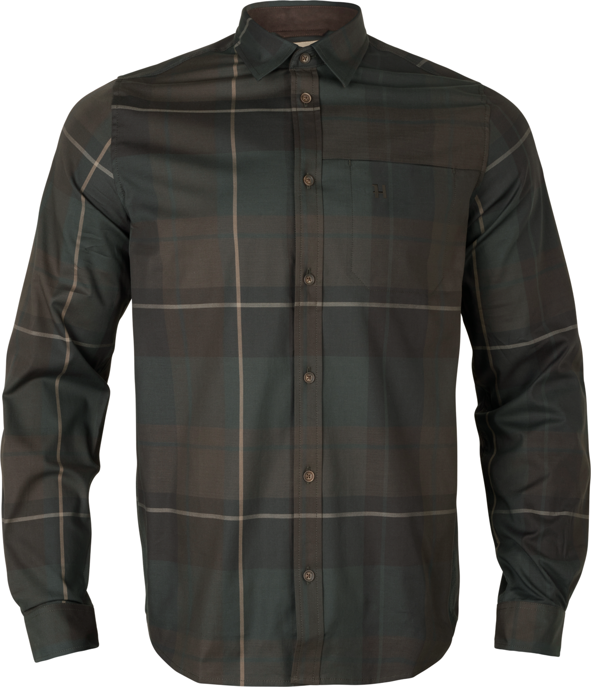 Akse Langarmhemd - Shadow brown check – Härkila