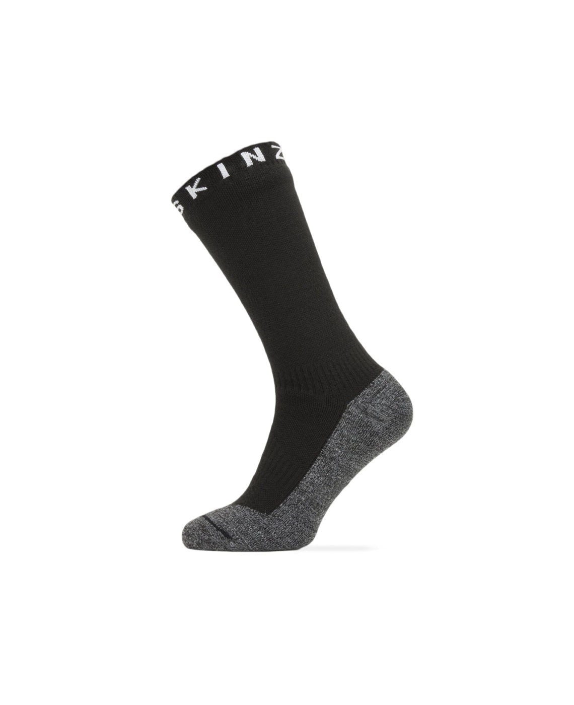 Warmwetter Soft-Touch Mittelsocke Schwarz/Grau Melange/Weiß – Sealskinz