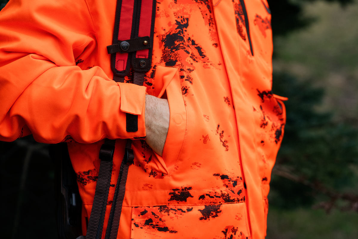 Kurtka ocieplana Wildboar Pro Blaze Camo HWS - AXIS MSP® CE Orange - Härkila