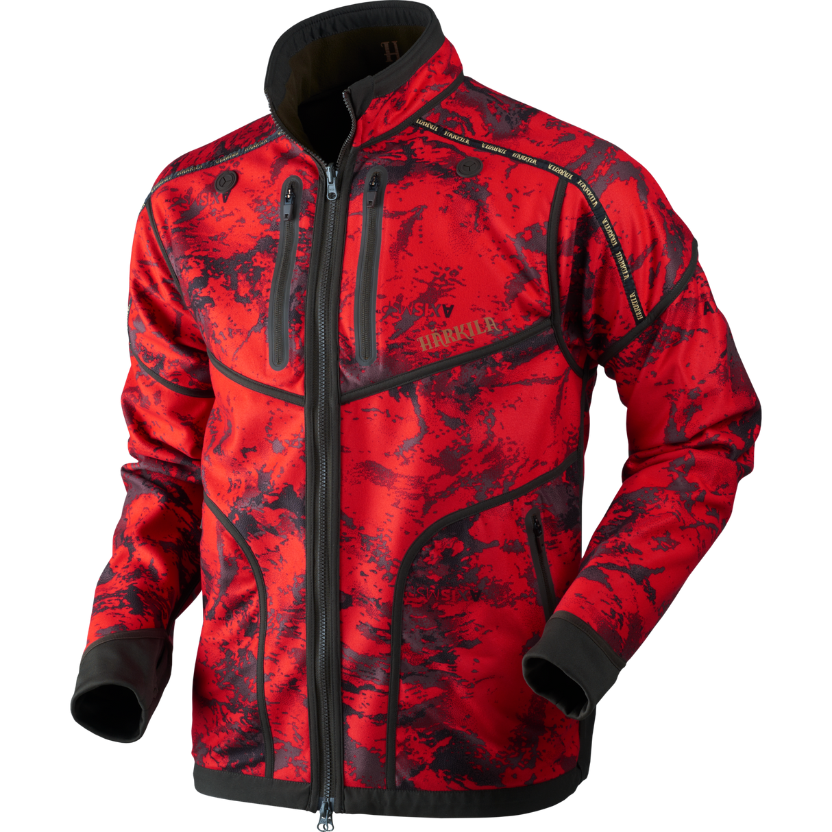Lynx Wendbare Fleecejacke Willow green/AXIS MSP®Red Blaze - Härkila