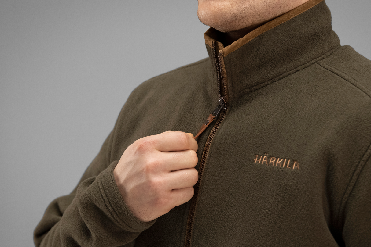 Sandhem Fleece-Pullover Willow green melange - Härkila