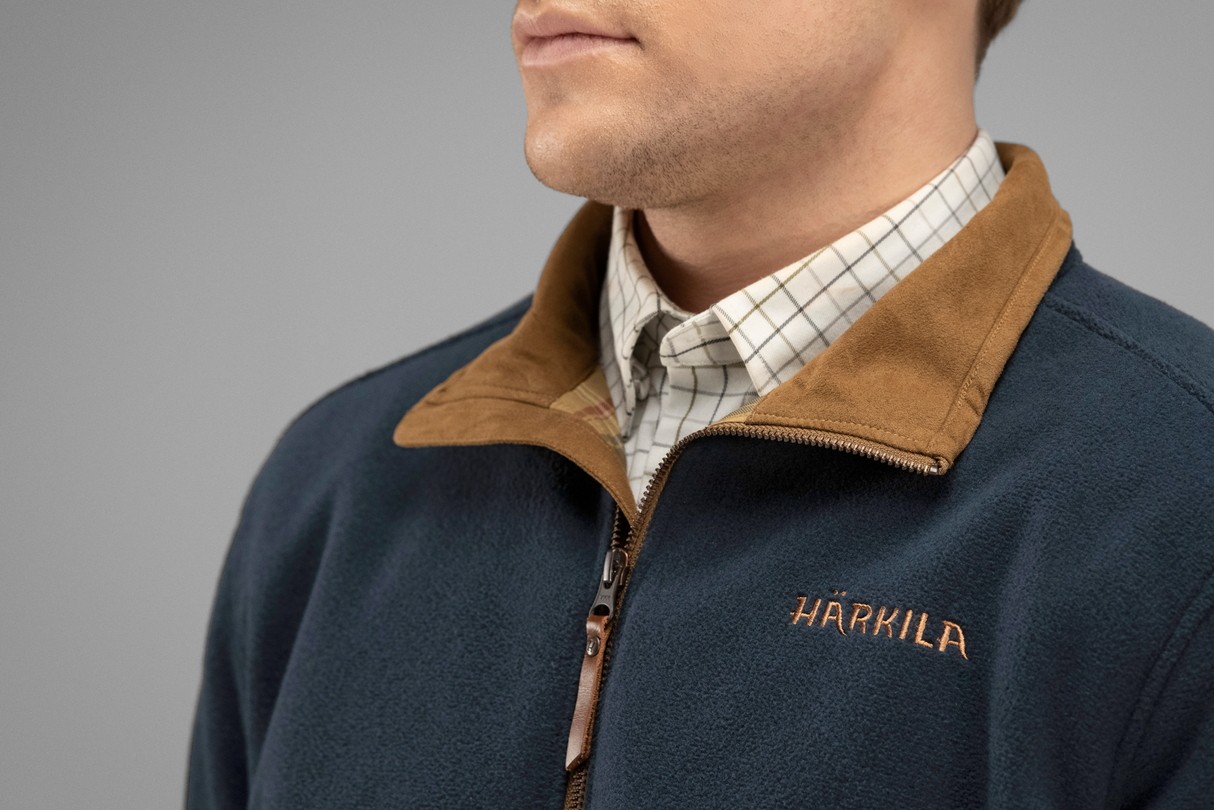 Sandhem Fleece-Pullover Dark navy melange - Härkila