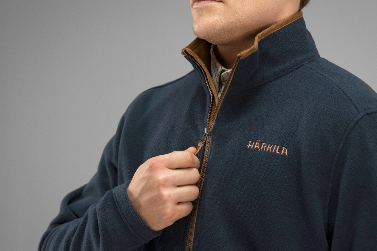 Sandhem Fleece-Pullover Dark navy melange - Härkila