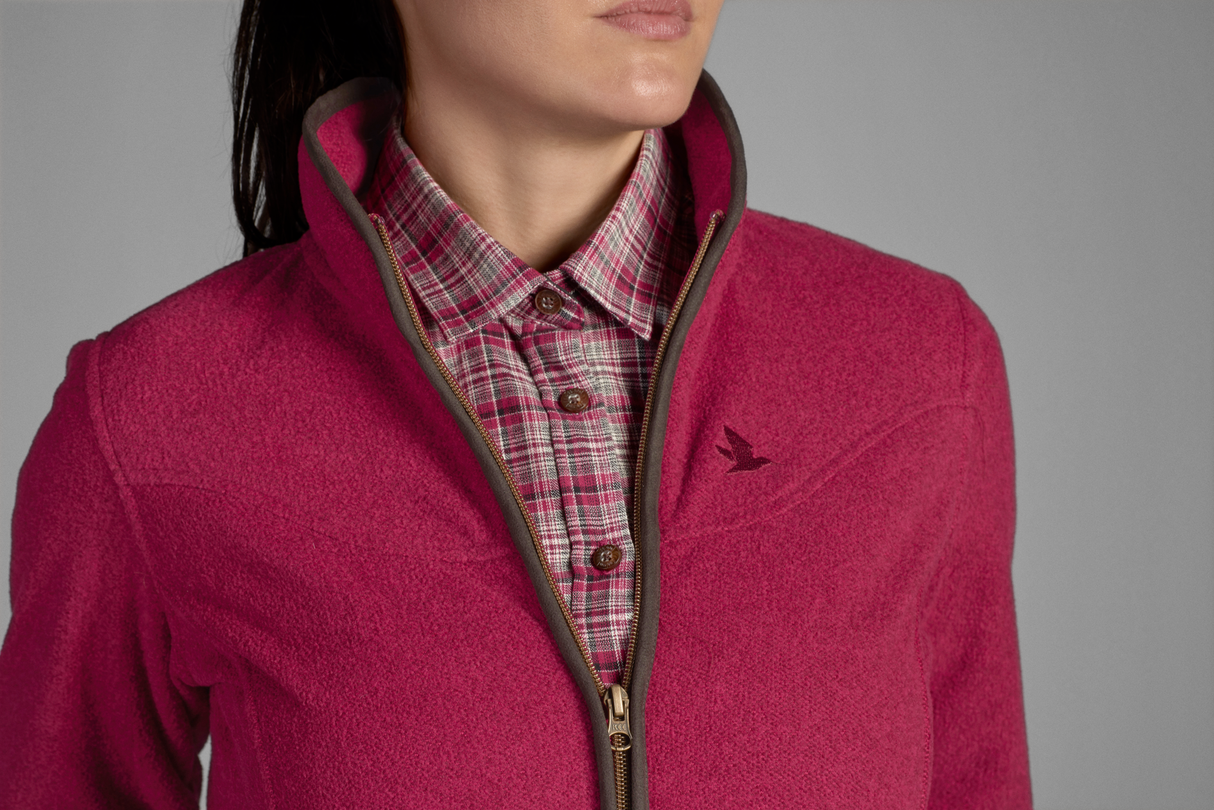 Woodcock Damen-Fleece Classic burgundy - Seeland