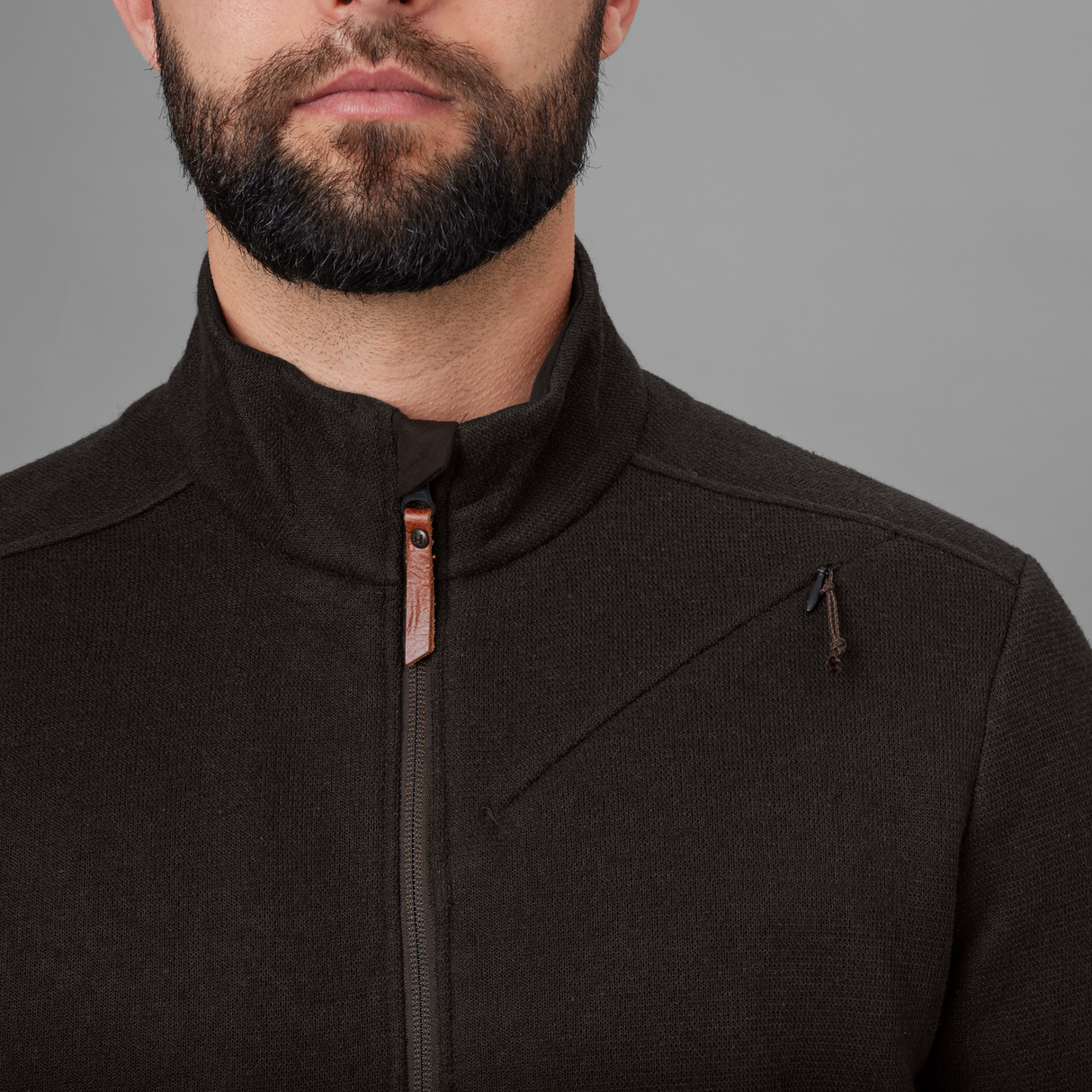 Metso Pullover mit halbem Reißverschluss Shadow brown - Härkila