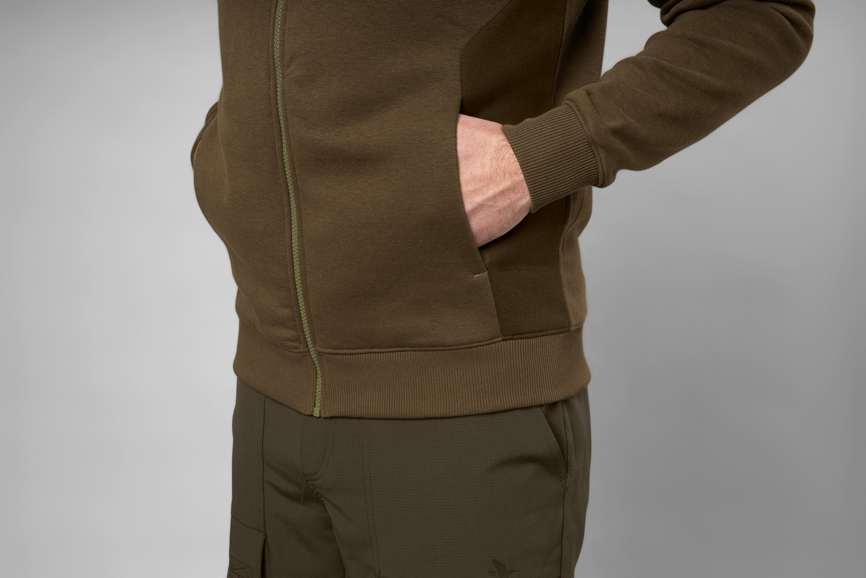 Cross Kapuzenpullover mit Reißverschluss Dark Olive - Seeland