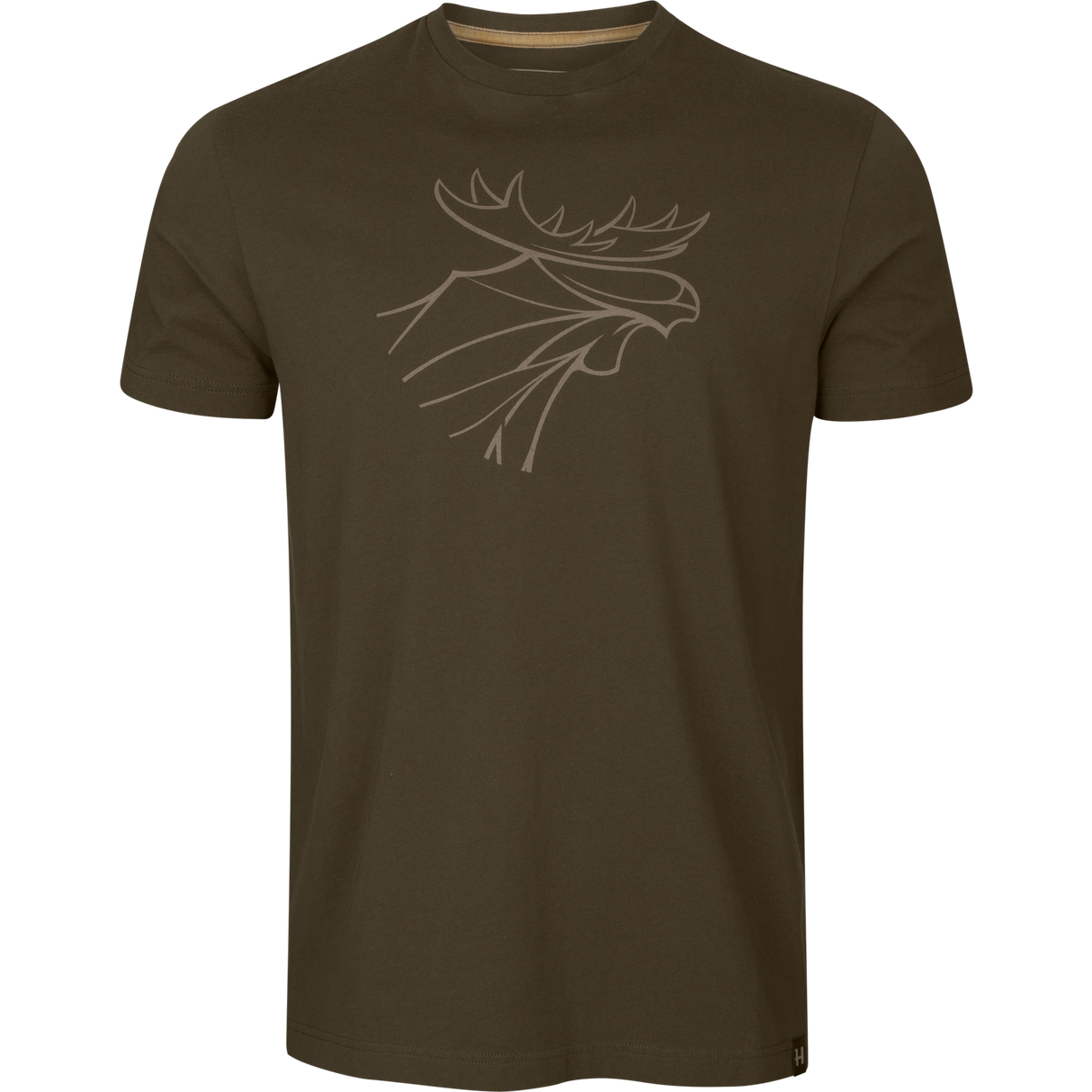 grafisches T-Shirt 2er-Pack - Willow green/Burgundy - Härkila