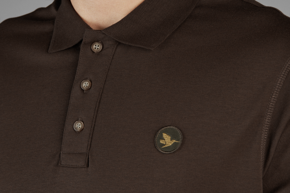 Skeet Polo-T-Shirt Classic brown - Seeland
