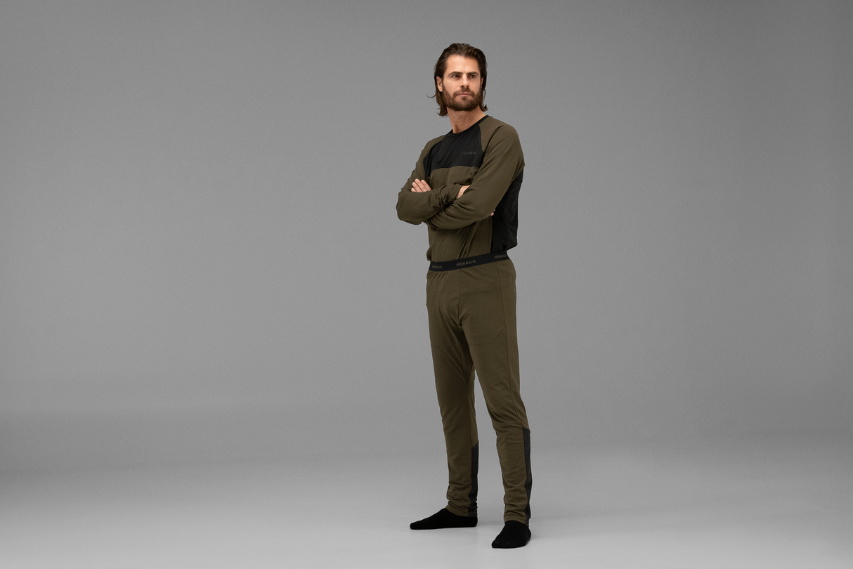 Härkila Heat Lange Unterhose Willow green/Schwarz - Härkila