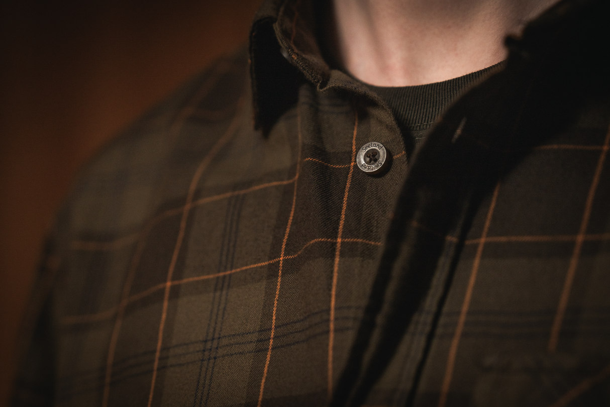 Glen Flanellhemd – Pine Green/Dark Navy Check – Seeland