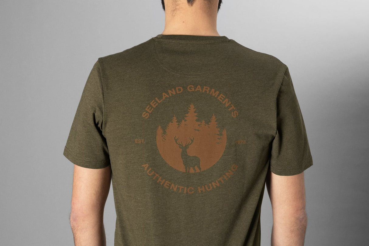 Saker T-Shirt - Pine green melange - Seeland