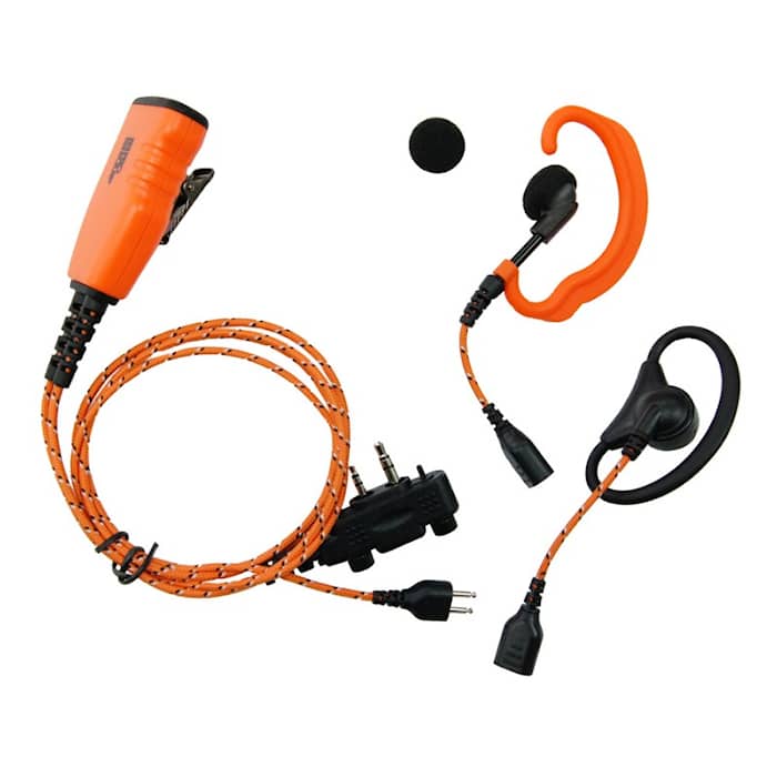 Jagdradiopaket Orange, Radio + Headset + lange Antenne - ProHunt Basic 2