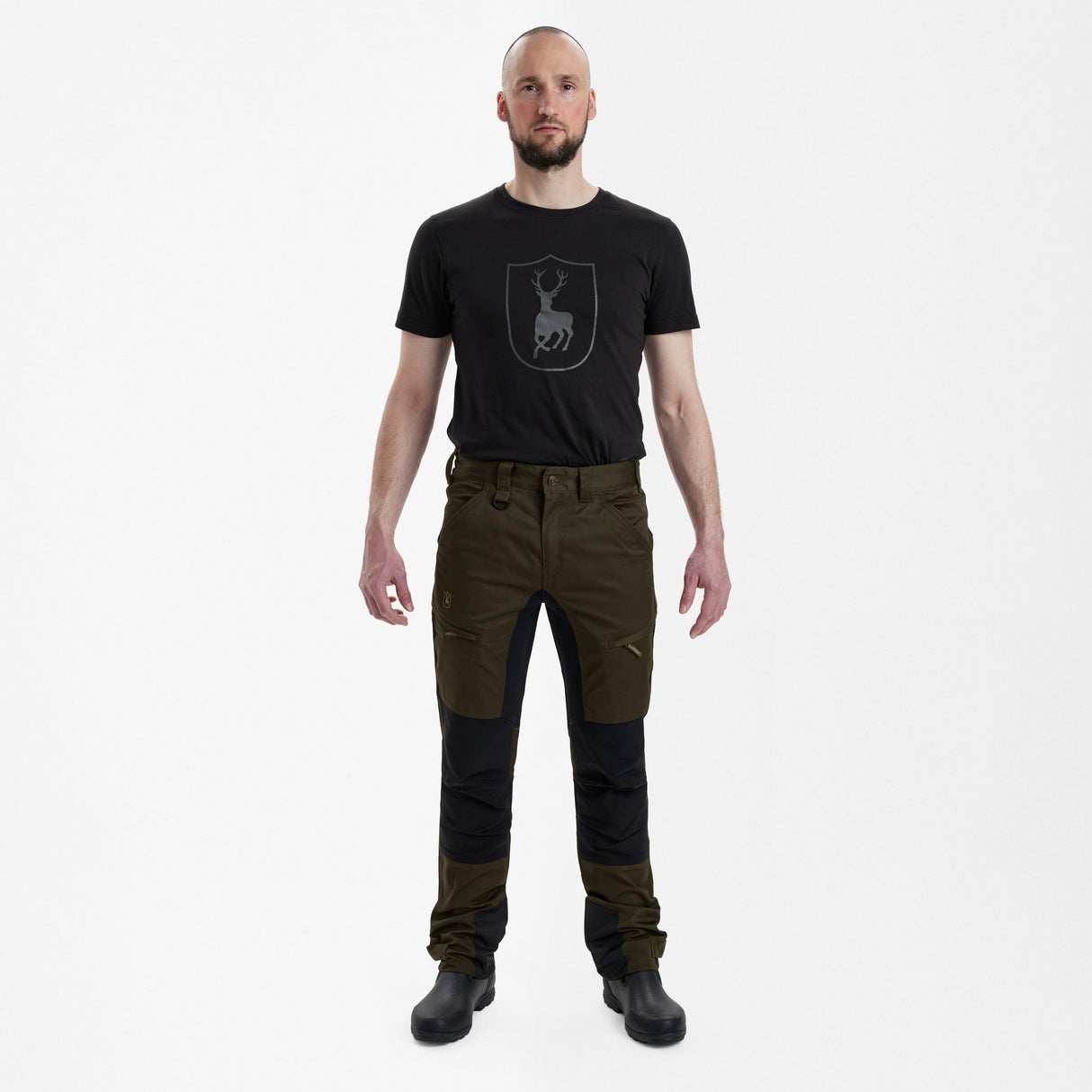 Rogaland Stretchhosen mit Kontrast - Kurz - Adventure Green - Deerhunter