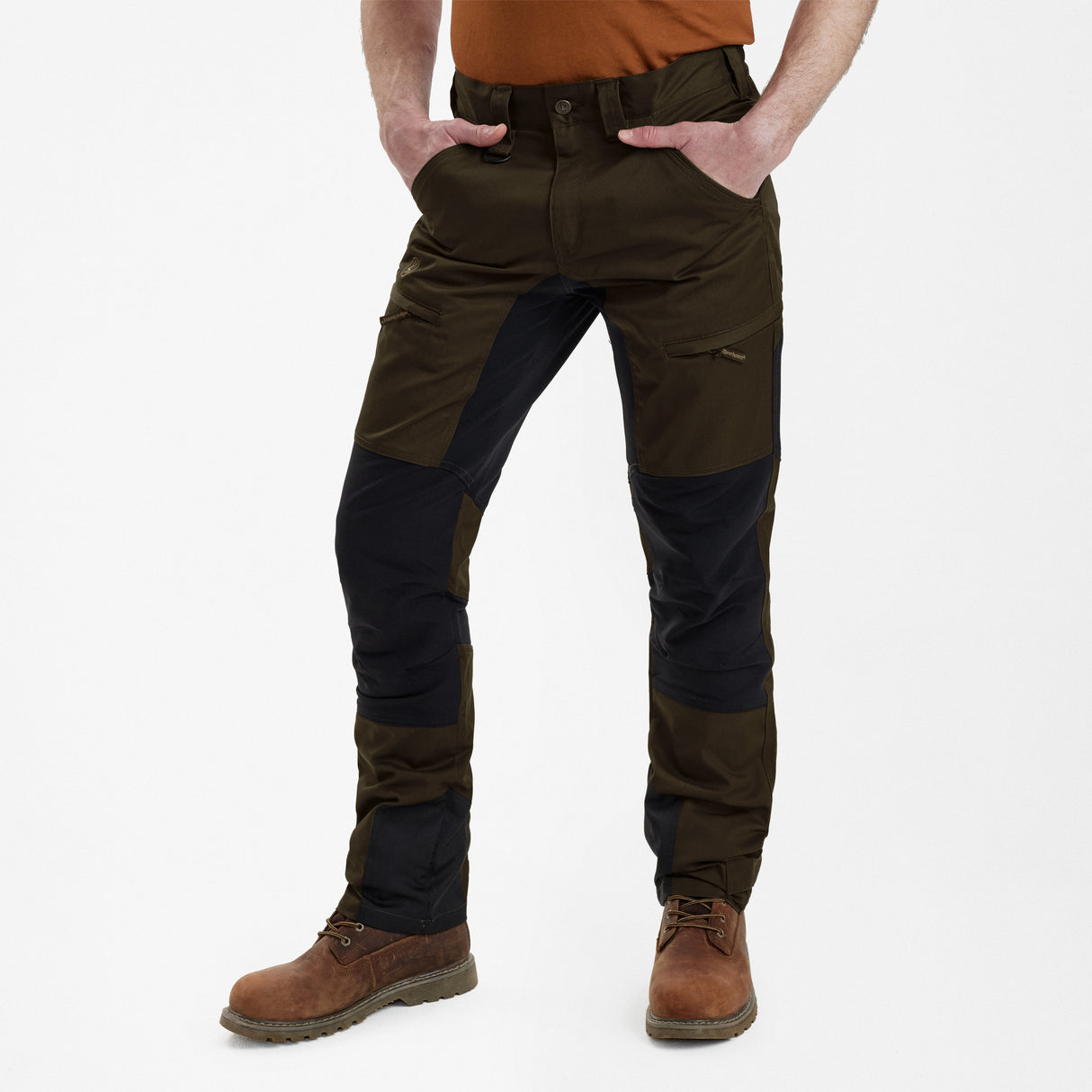 Rogaland Stretchhosen mit Kontrast - Kurz - Fallen Leaf - Deerhunter