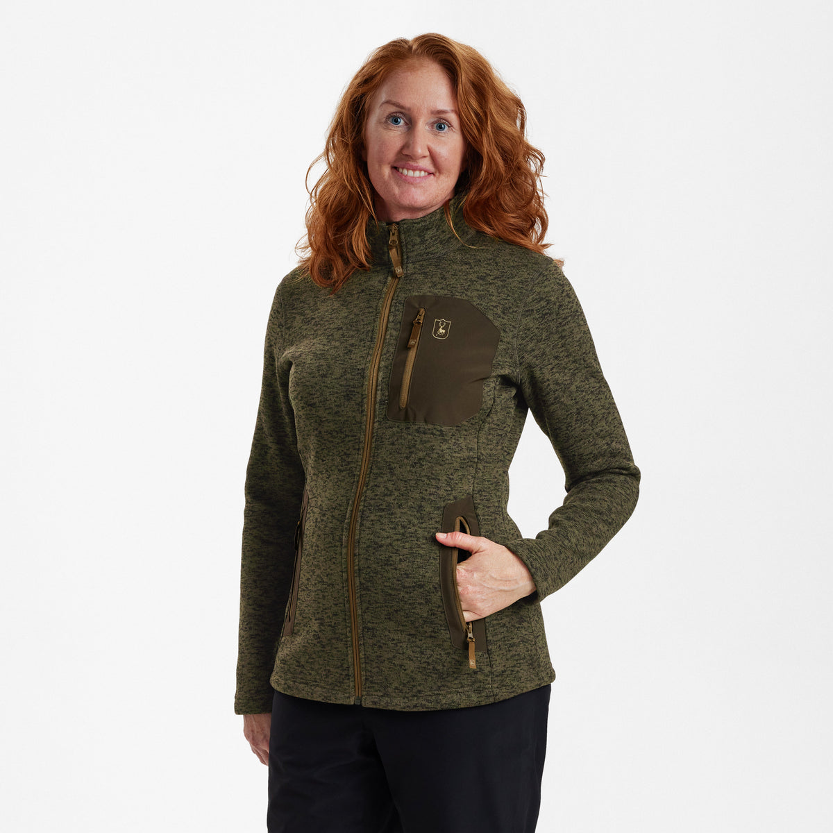 Sweter Lady Sarek - Olive - Deerhunter