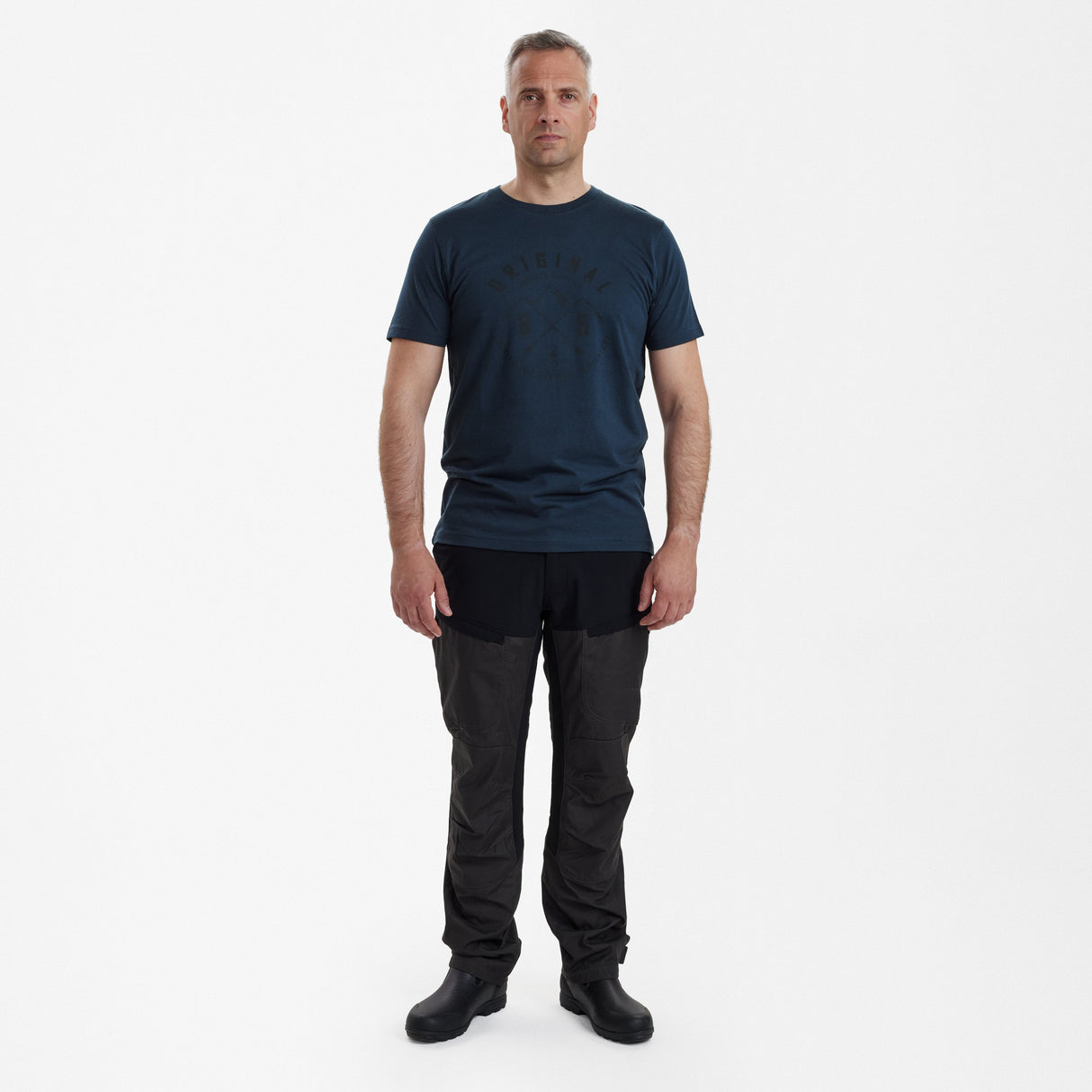 Nolan T-Shirt Dunkelblau - Deerhunter