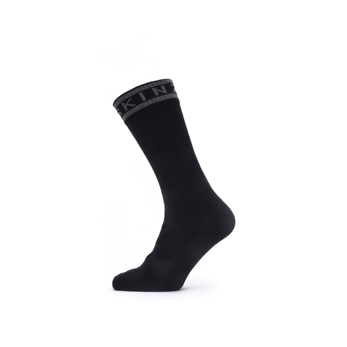 Scoulton WP Warm Wt. mittellange Socke mit Hydrost Schwarz/Grau – Sealskinz
