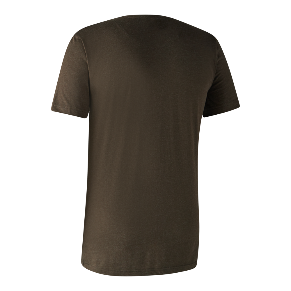 Basis 2er-Pack T-Shirt - Adventure Green Mel/Brown Leaf - Deerhunter