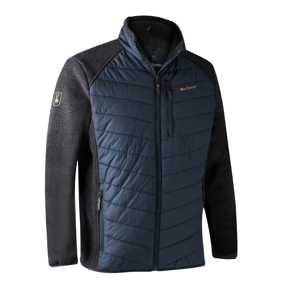 Moor Steppjacke mit Strick - Blau - Deerhunter