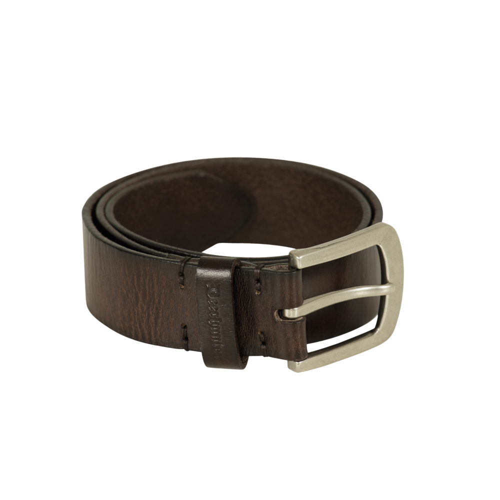 Ledergürtel, 4 cm breit - Dunkelbraun - Deerhunter