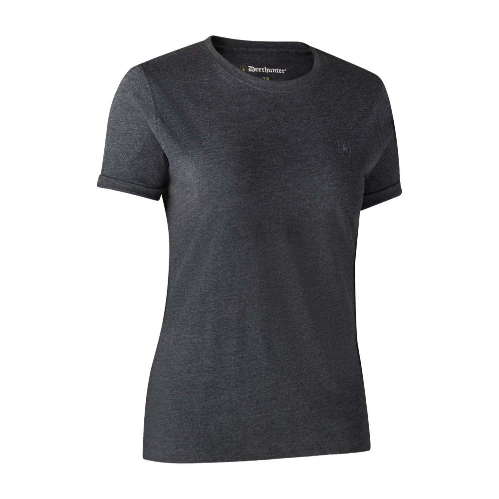 Damen Basis 2er-Pack T-Shirt Adventure - Green Melange - Deerhunter