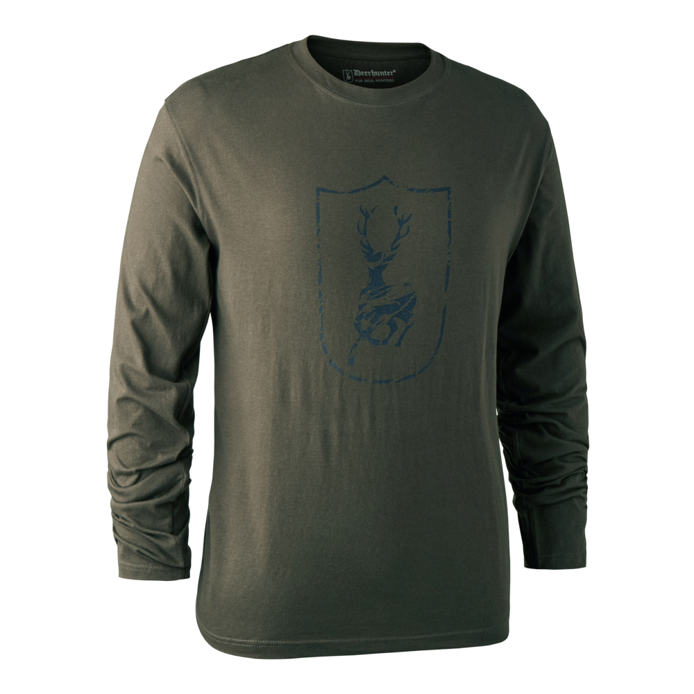Logo-Langarm-T-Shirt Skjold - Deerhunter