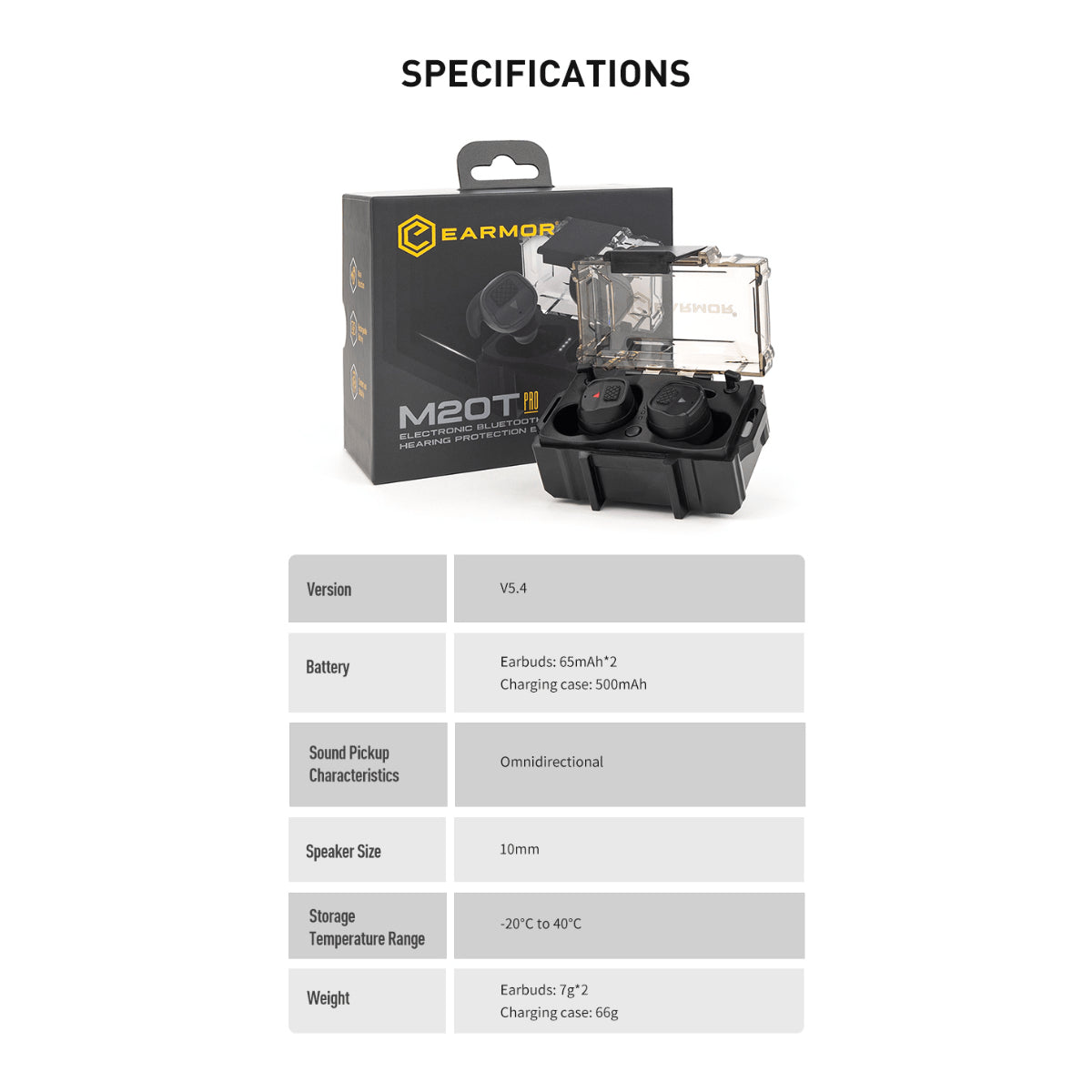 PRO Bluetooth In-Ear-Gehörschutz - Earmor M20T
