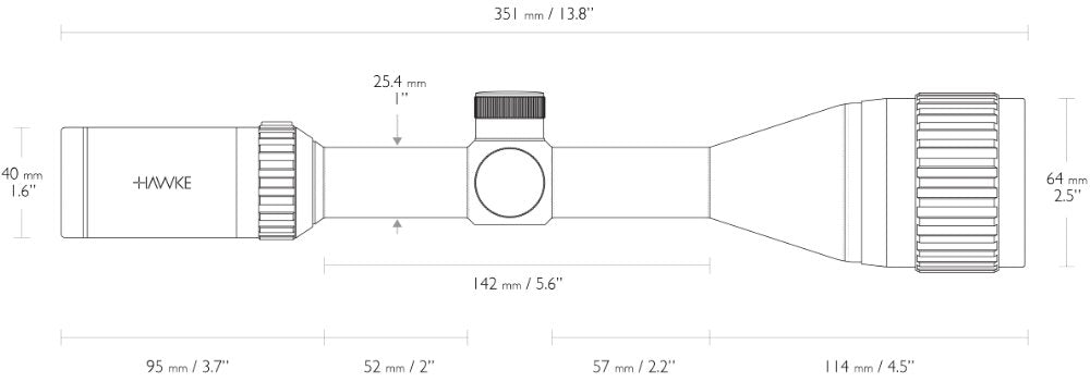 Vantage IR 3-9x50 AO Mil Dot - Hawke