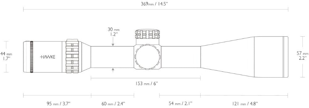 Frontier 30 SF 4-24x50 LR Dot (16x) - Hawke