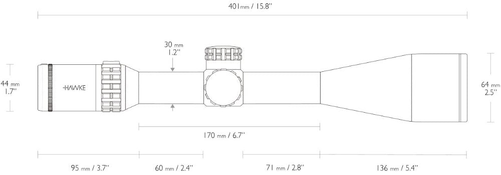Frontier 30 SF - 5-30x56 LR Punkt (16x) - Hawke
