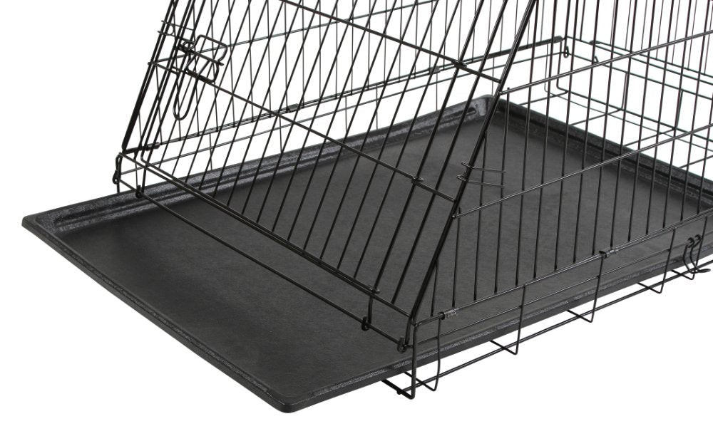 Hundebox aus Stahl, klappbar, abgeschrägt – 92x63x74 cm – Kerbl