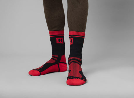 Härkila Skarpety wodoodporne Red/Black - Härkila