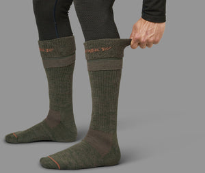 Skarpety Pro Hunter 2.0 long Willow green/Shadow brown - Härkila