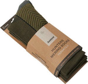 Skarpety Field Merino - 2-pak Pine Green/Military Olive - Seeland