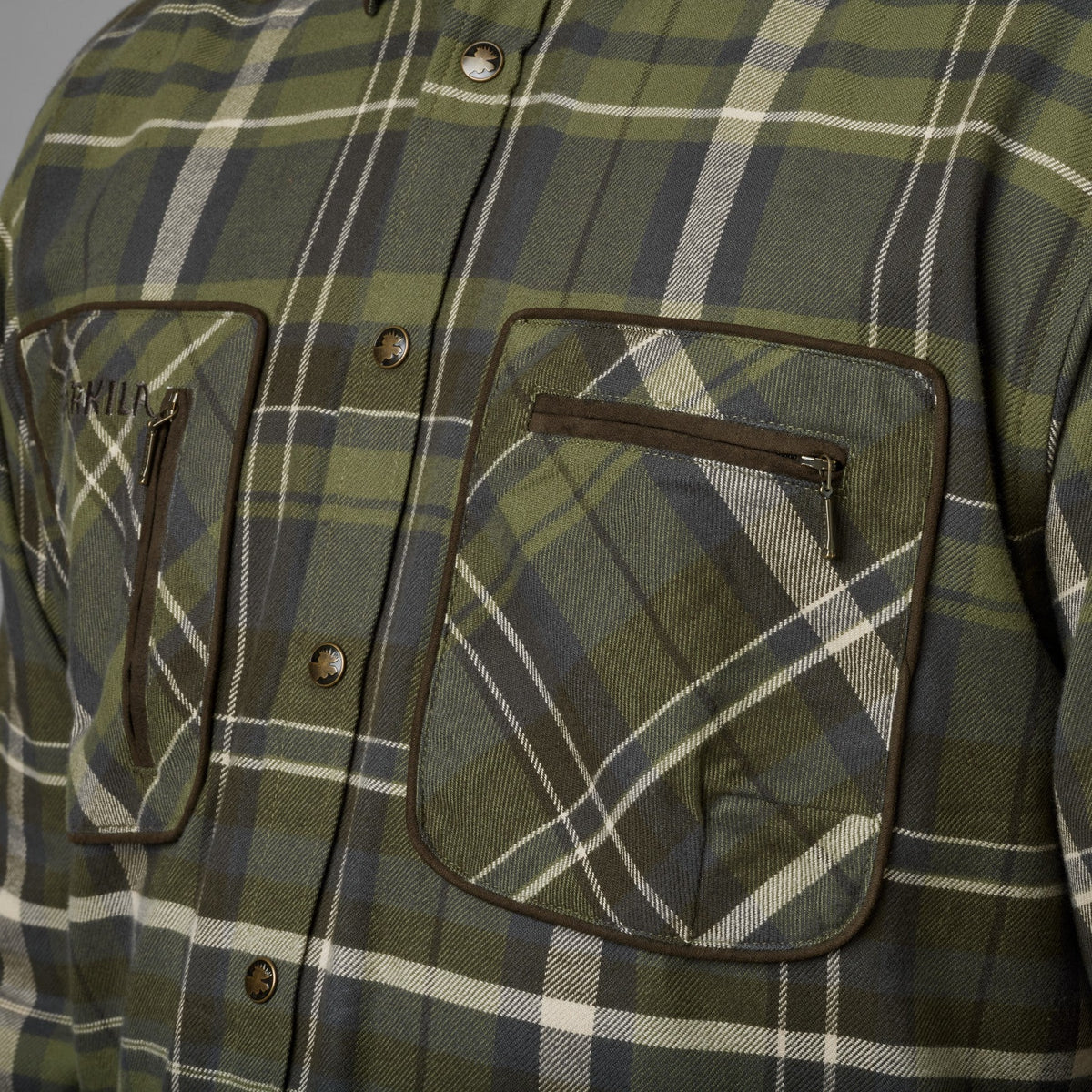 Koszula Pajala - Olive check - Härkila