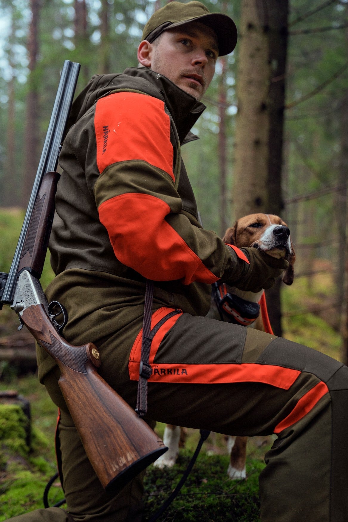 Pro Hunter Dog Keeper GTX spodnie Willow green/Orange - Härkila