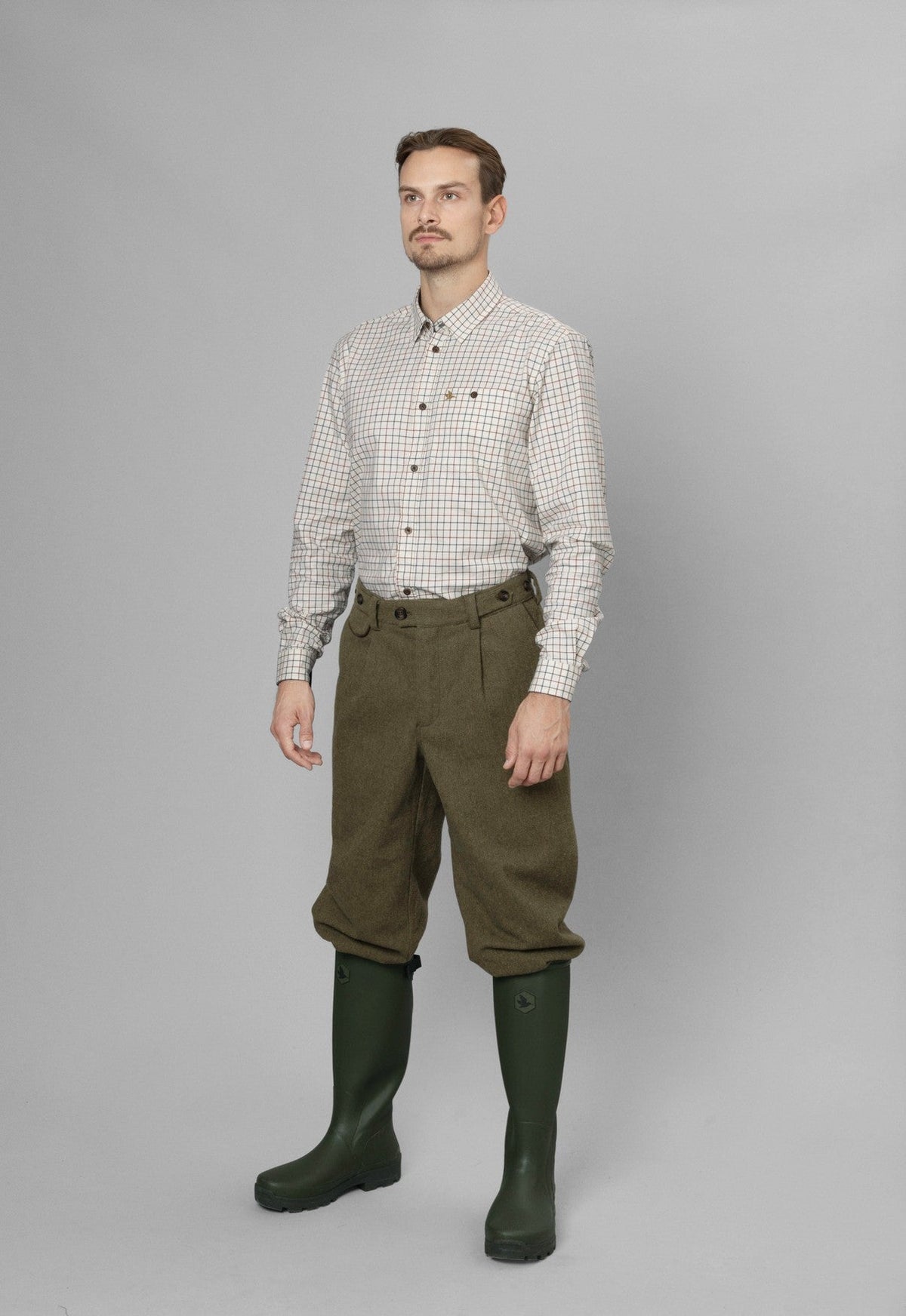 Koszula Oxford Shooting - Grape Leaf/Terracotta Check - Seeland