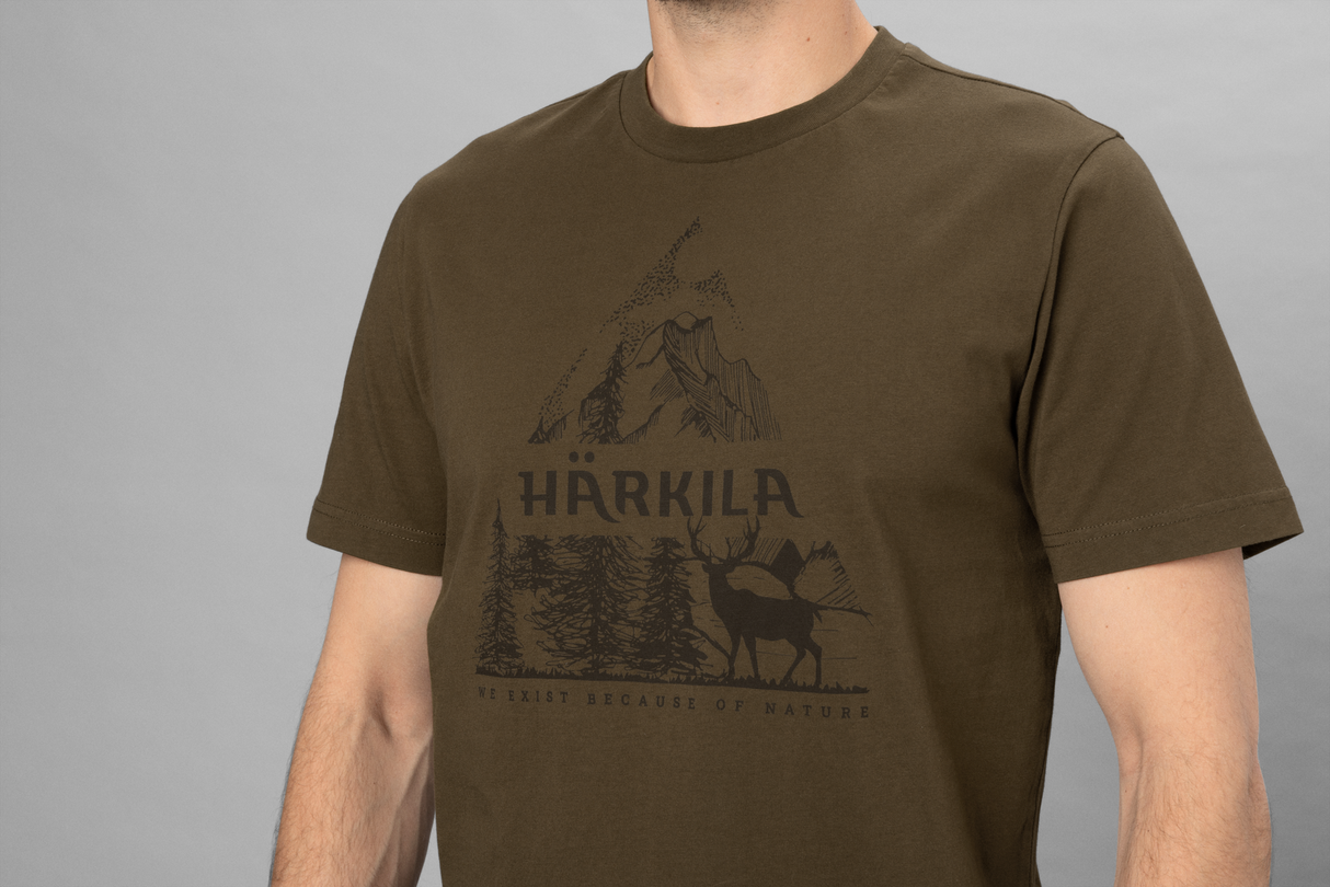Koszulka Härkila Nature S/S - Willow green - Härkila