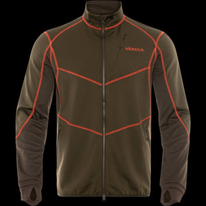 Skandinavische Fleecejacke Willow green/Shadow brown - Härkila