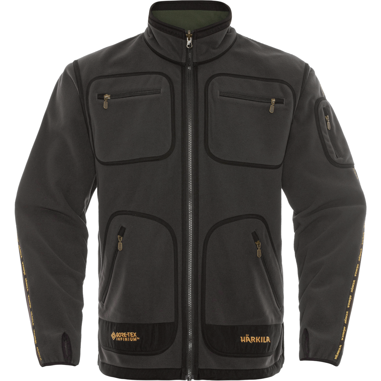 Kamko Fleecejacke Grau/Grün - Härkila