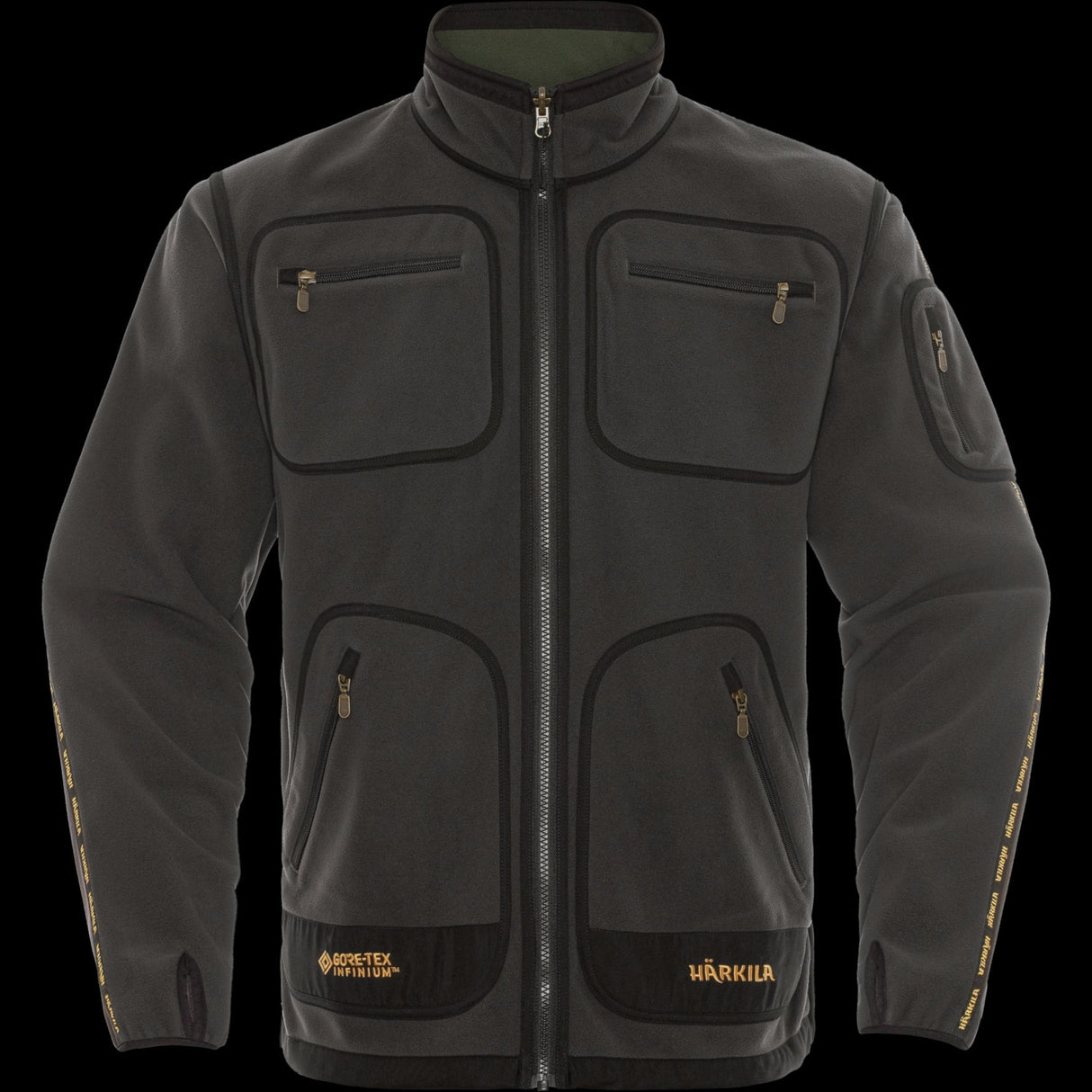 Kamko Fleecejacke Grau/Grün - Härkila