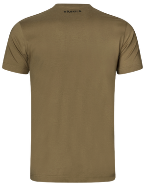 Logo-Kurzarm-T-Shirt Dark antique bronze - Härkila