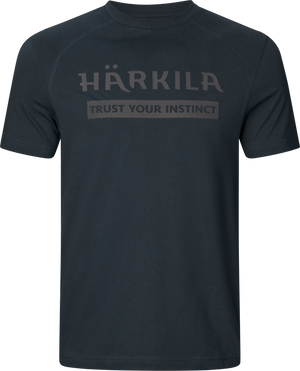 Logo Kurzarm-T-Shirt Dunkelblau – Härkila