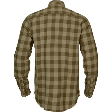 Skandinavisches Langarm-Hemd Dark olive check - Härkila