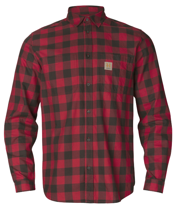 Skandinavisches Langarmhemd Red check - Härkila