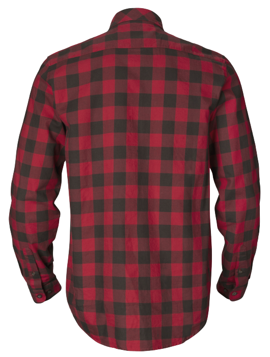 Skandinavisches Langarmhemd Red check - Härkila