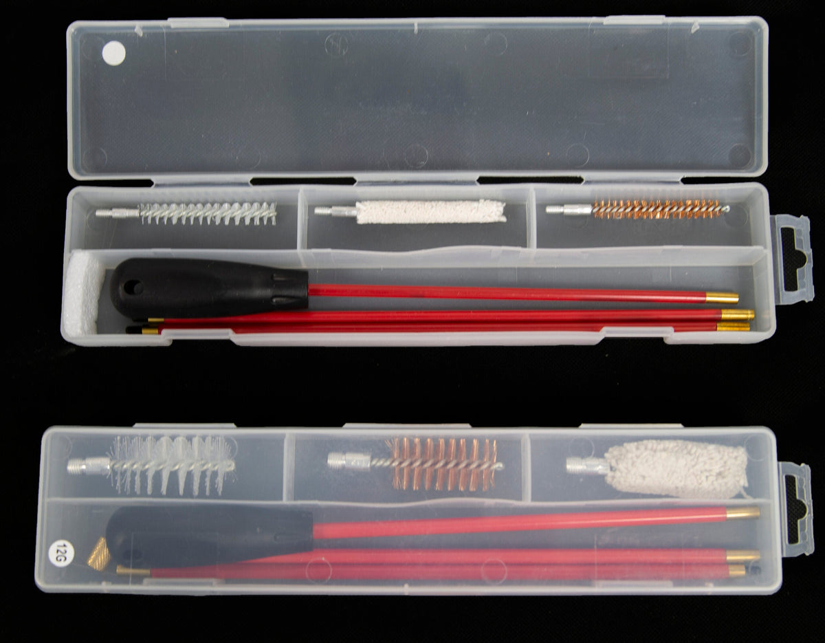 Reinigungsgarnitur 3-teilig Stahl/PVC Stock, Box 22cal.