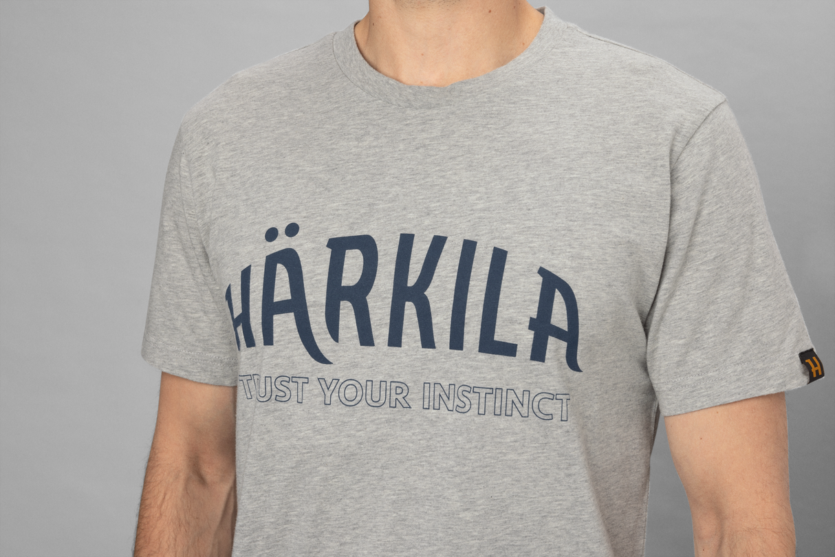 Modi Melange Kurzarm T‑Shirt Hellgrau Melange - Härkila