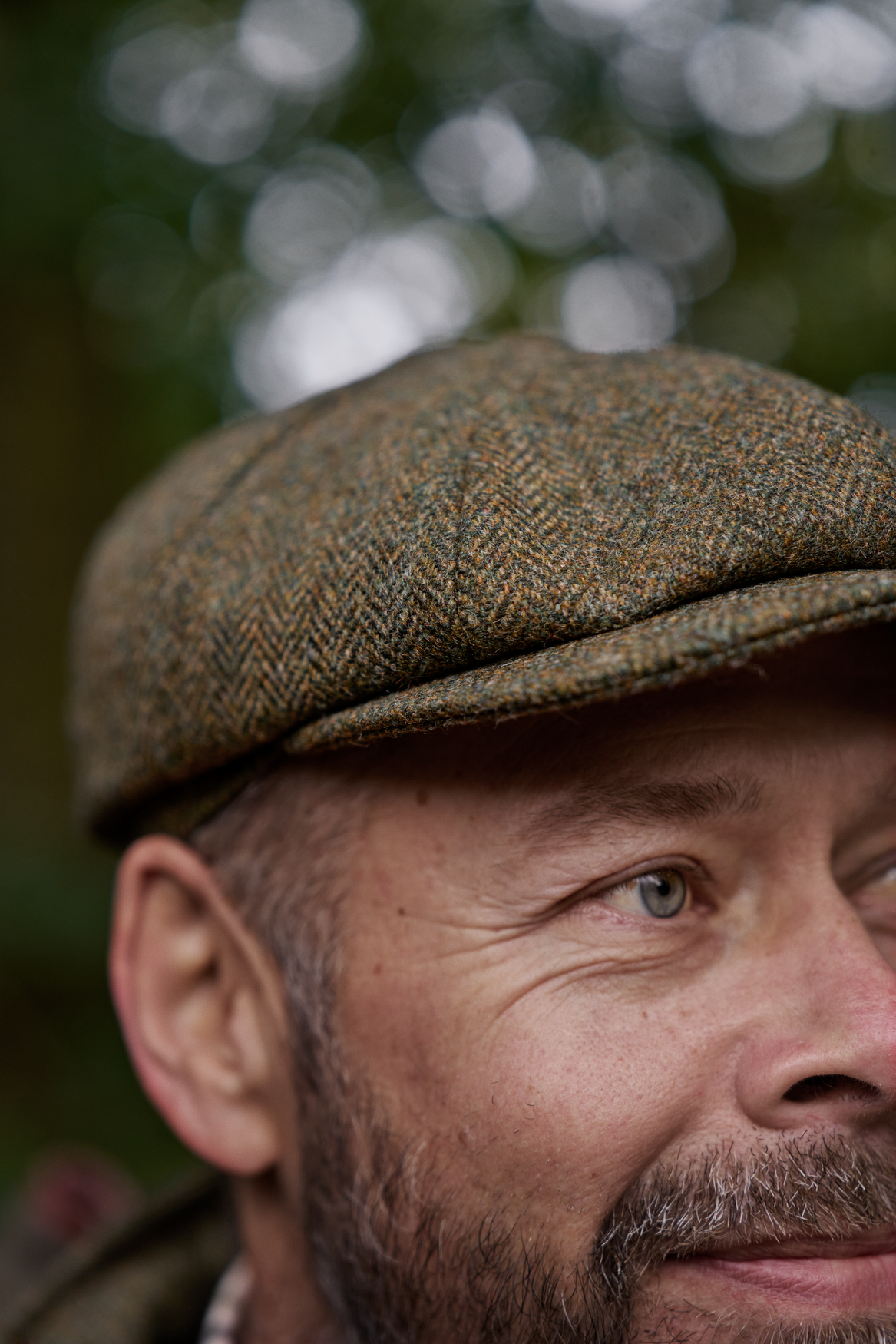 Baker-Boy-Mütze Forest green/Fischgrätmuster – Härkila